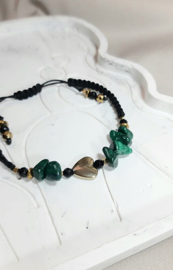 Bransoletka Dobre Początki ,malachit, onyks, hematyt