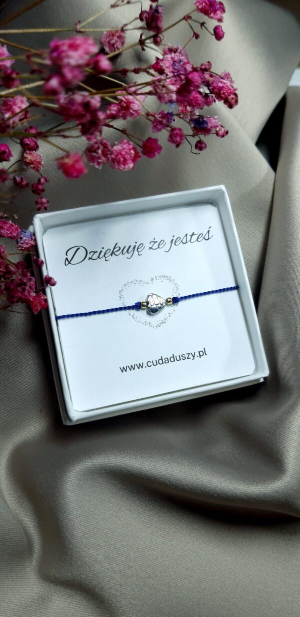 Bransoletka MOCY - Dziękuję że jesteś Serce z Hematytu