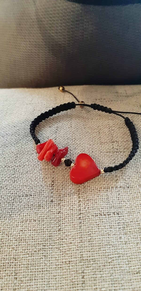 Bransoletka Miłość KORAL SERCE