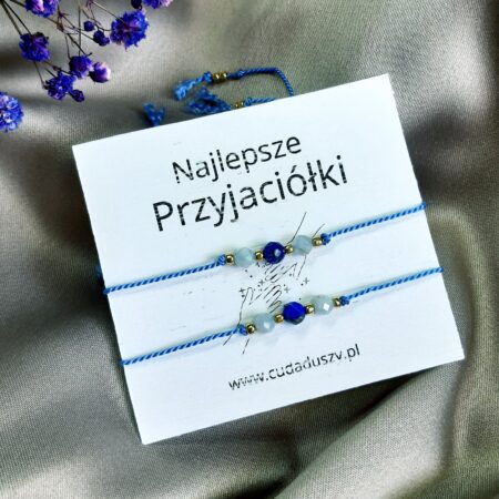 Bransoletki Najlepsze Przyjaciółki , Lapis lazuli, Akwamaryn