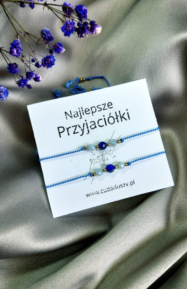 Bransoletki Najlepsze Przyjaciółki , Lapis lazuli, Akwamaryn