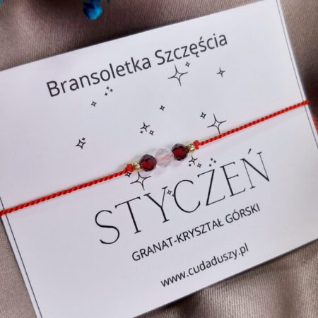Bransoletka szczęścia. Miesiąc Urodzenia od stycznia do grudnia.