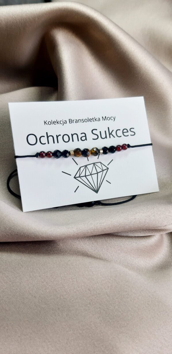 Ochrona i Sukces, Siła Intencji – Bransoletka z tygrysim okiem, onyksem i granatem