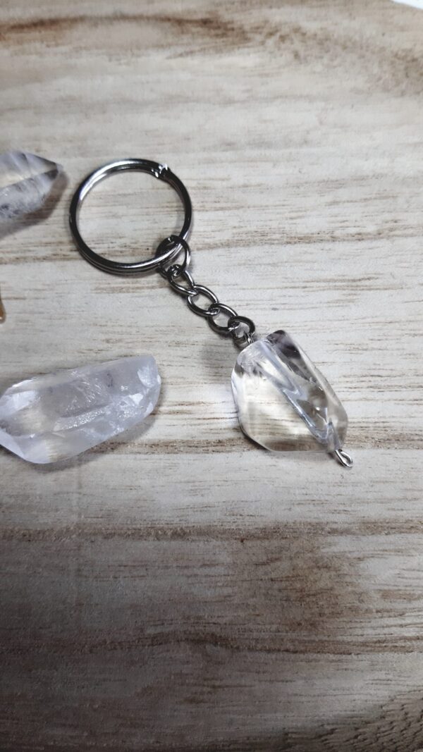 Brelok do kluczy, krysztal górskim.