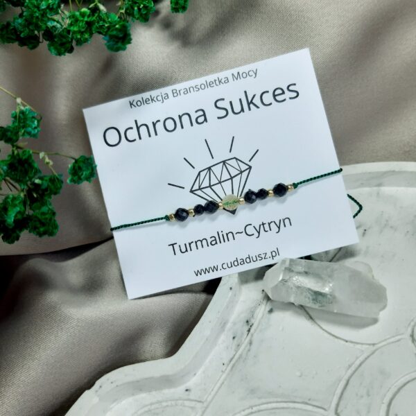 Talizman - Czarny Turmalin z Cytrynem OCHRONA SUKCES