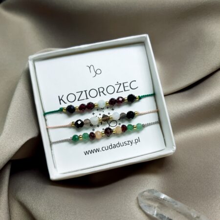 Zodiakalny Koziorożec, zestaw bransoletek 3 szt.