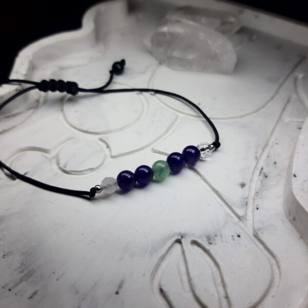 Bransoletka ochronna. Awenturyn, ametyst,