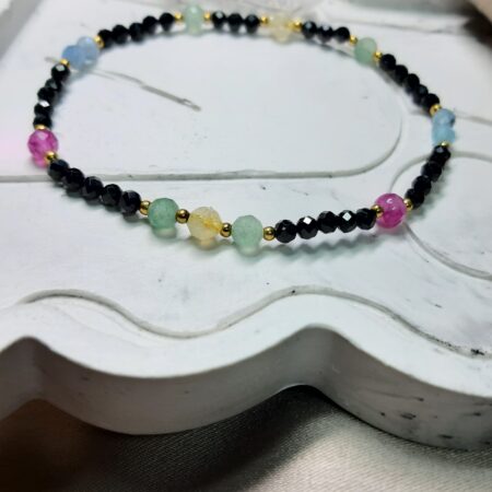 Bransoletka Personalizowana. Awenturyn, turmalin, cytryn, akwamaryn.