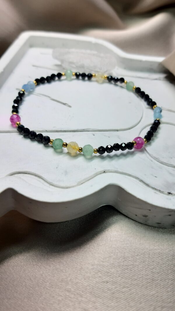 Bransoletka Personalizowana. Awenturyn, turmalin, cytryn, akwamaryn.