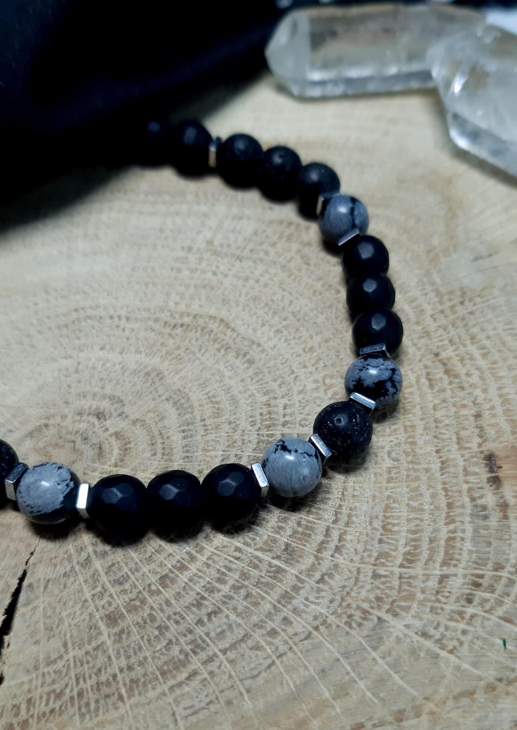 Bransoletka Meska, Obsydian - obrazek 1