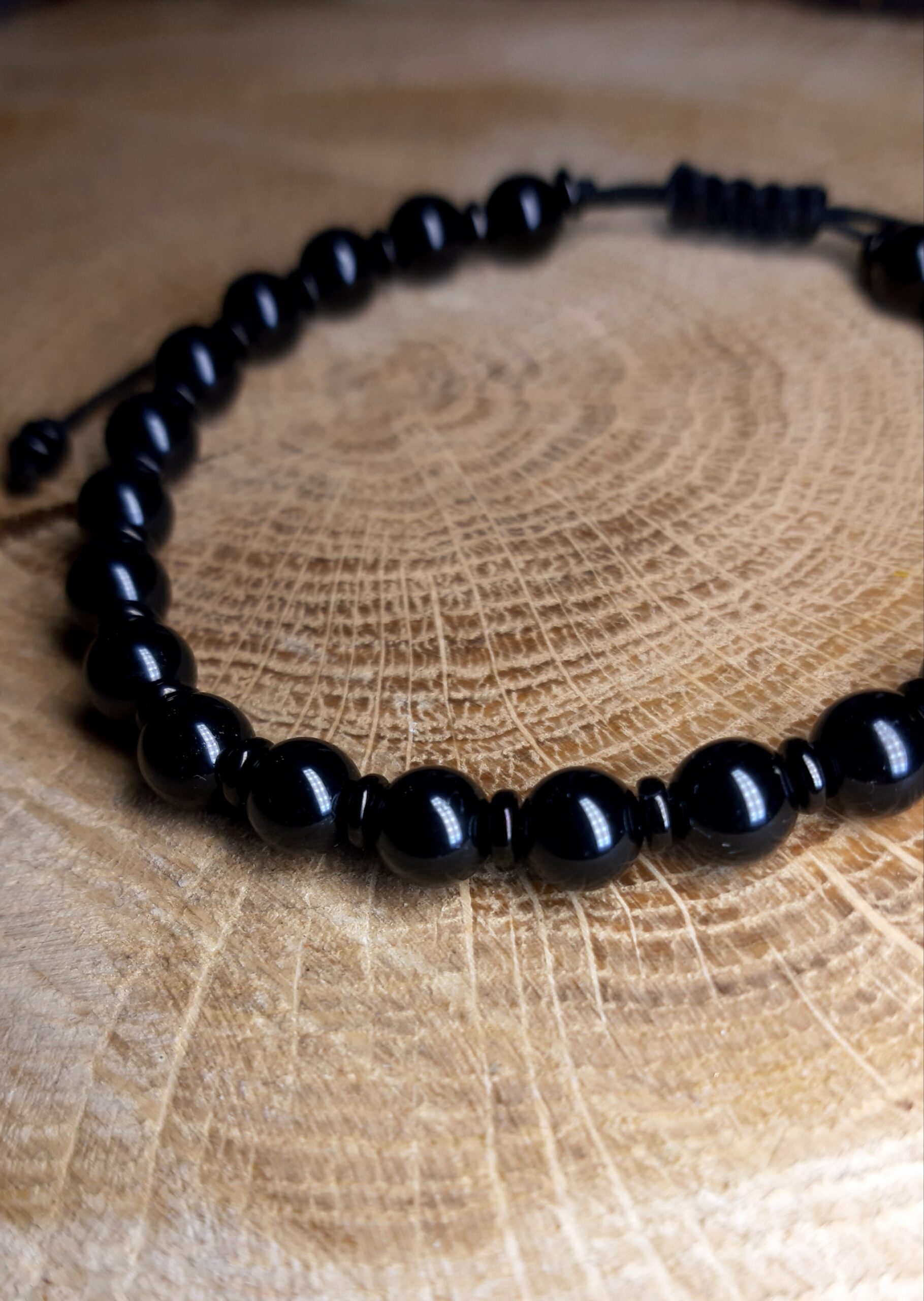 Bransoletka Ochrona, Talizman, Turmalin, Hematyt. - obrazek 2