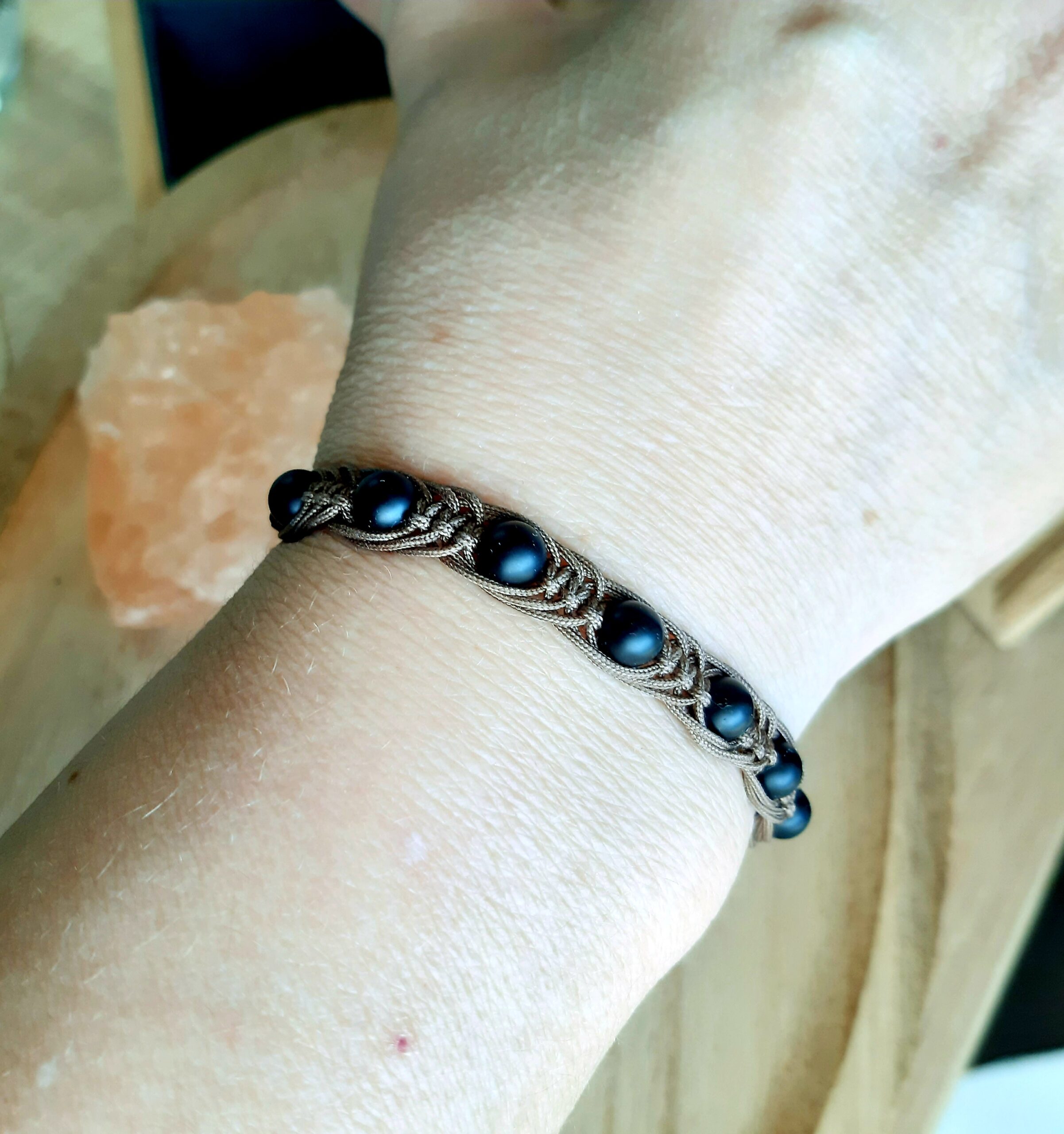 Bransoletka Onyks Czarny Matowy 6 mm Ochrona • Siła i Koncentracja - obrazek 2