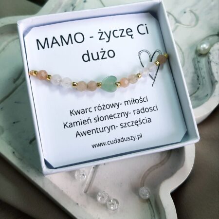 Bransoletka „Mamo, życzę Ci…” .