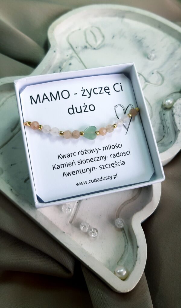 Bransoletka „Mamo, życzę Ci…” .