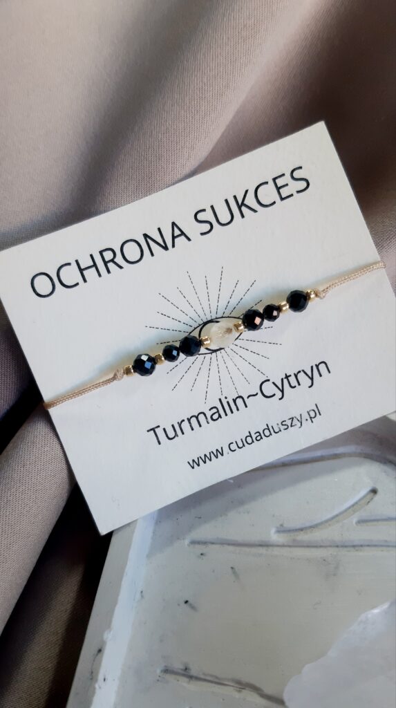 Talizman - Czarny Turmalin z Cytrynem OCHRONA SUKCES
